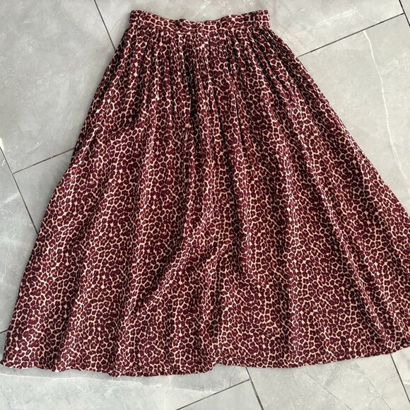 Vintage American Apparel Leopard Print A-line Skirt XS - Picture 4 of 6